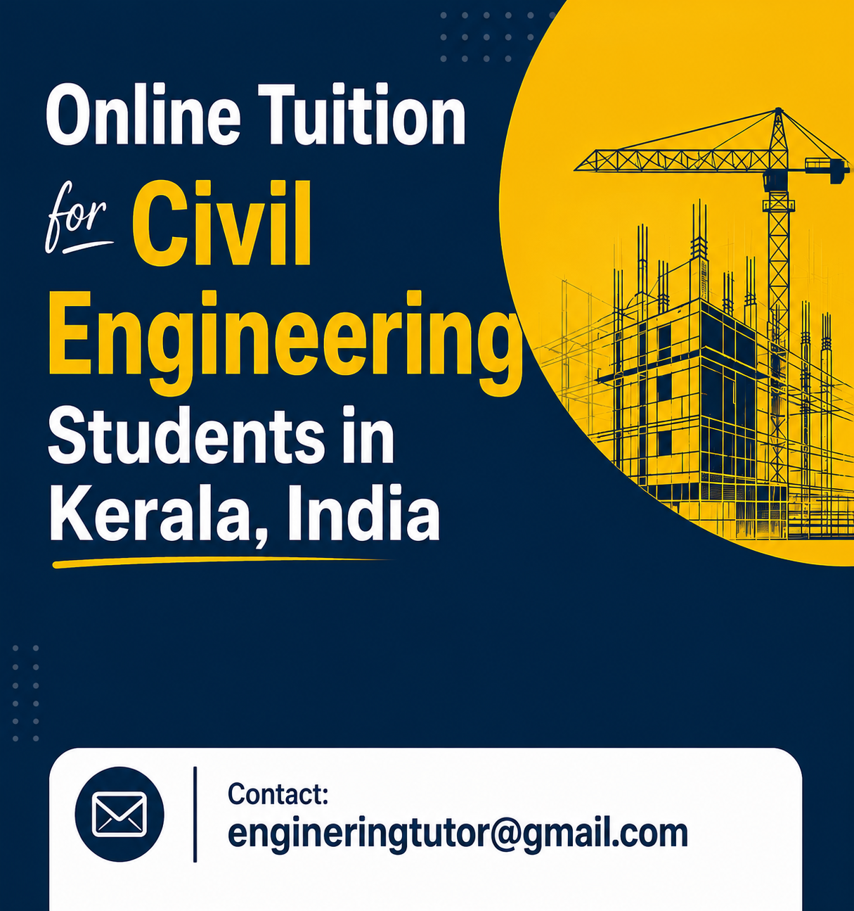Online Tuition for Civil Engineering Students in Kerala, India